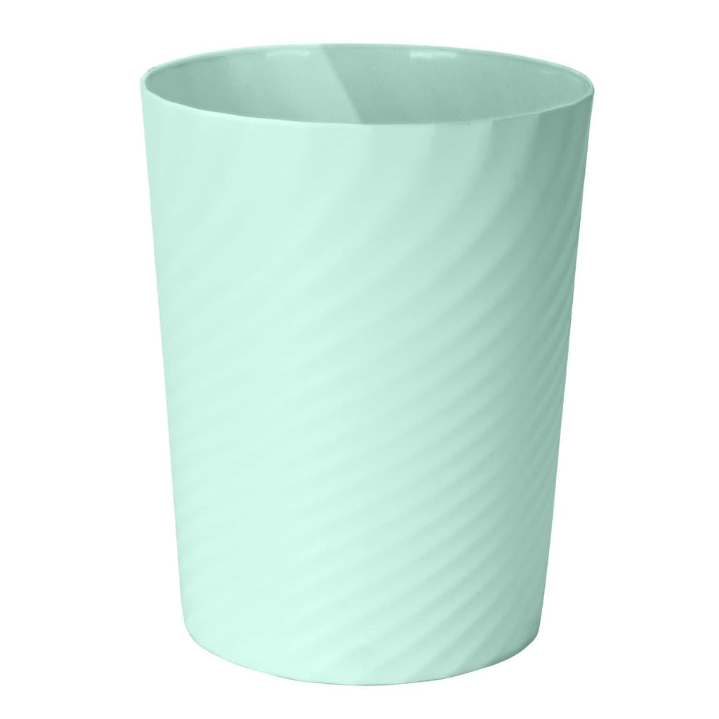 Small Plastic Trash Can - 1.8 Gallon - Light Green - Wastebasket Garbage Can Container