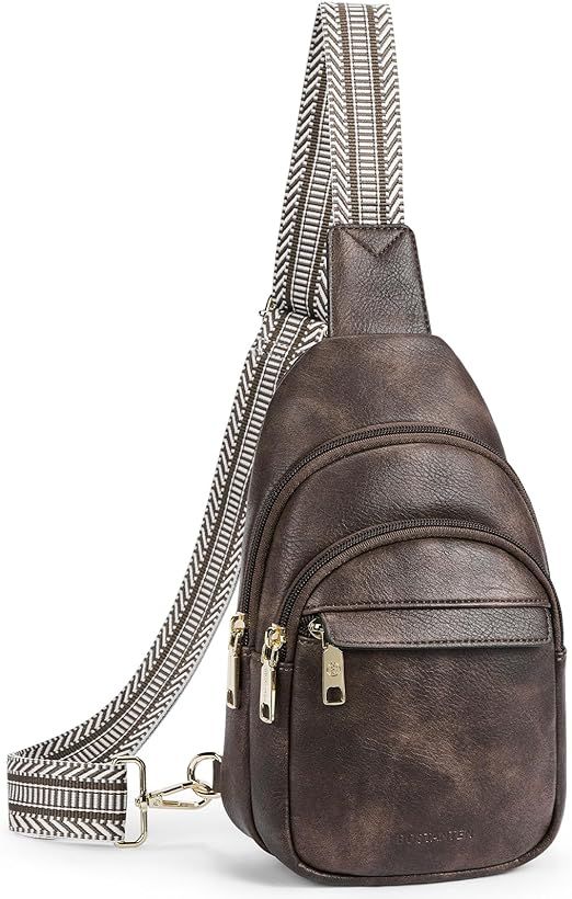 Small Sling Bag for Women Leather Crossbody Bags Fanny Pack Chest Bag for Travel
