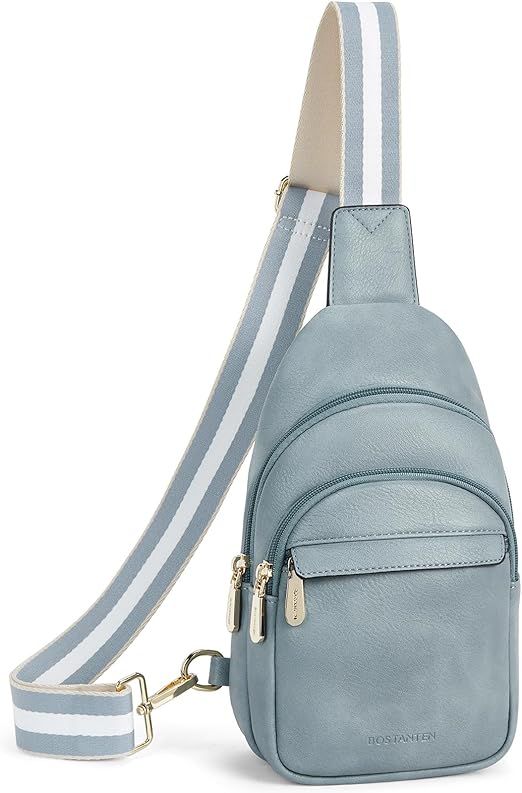 Small Sling Bag for Women Leather Crossbody Bags Fanny Pack Chest Bag for Travel