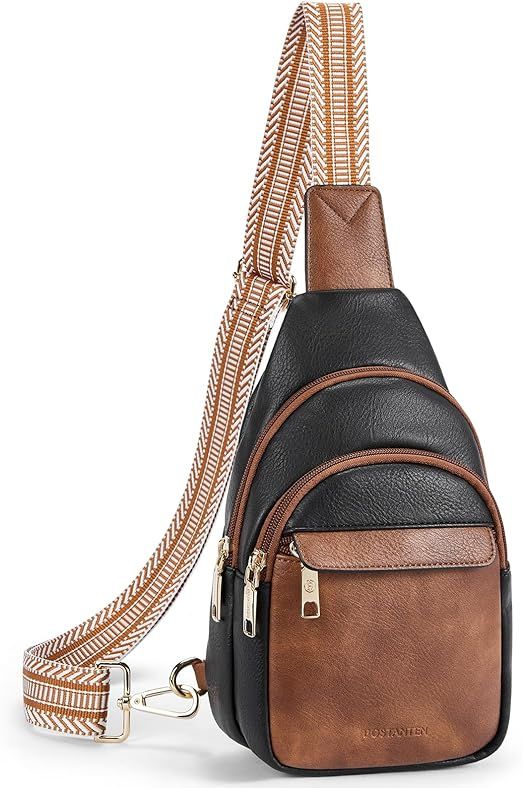 Small Sling Bag for Women Leather Crossbody Bags Fanny Pack Chest Bag for Travel