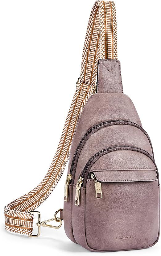 Small Sling Bag for Women Leather Crossbody Bags Fanny Pack Chest Bag for Travel