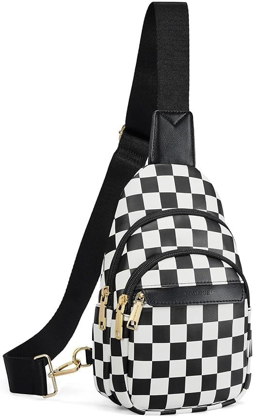 Small Sling Bag for Women Leather Crossbody Bags Fanny Pack Chest Bag for Travel