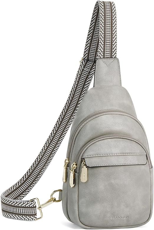Small Sling Bag for Women Leather Crossbody Bags Fanny Pack Chest Bag for Travel