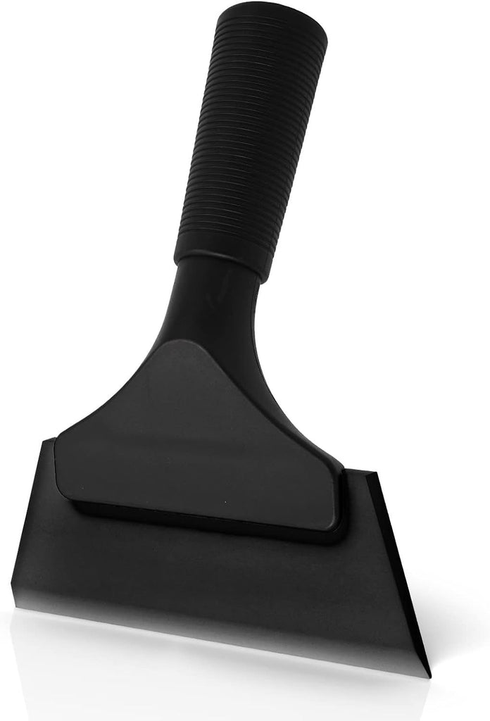 Small Squeegee 5 inch Rubber Window Tint Windshield Scraper for Car,Glass, Mirror, Shower, Door,Bathroom Cleaning (Pure Black)