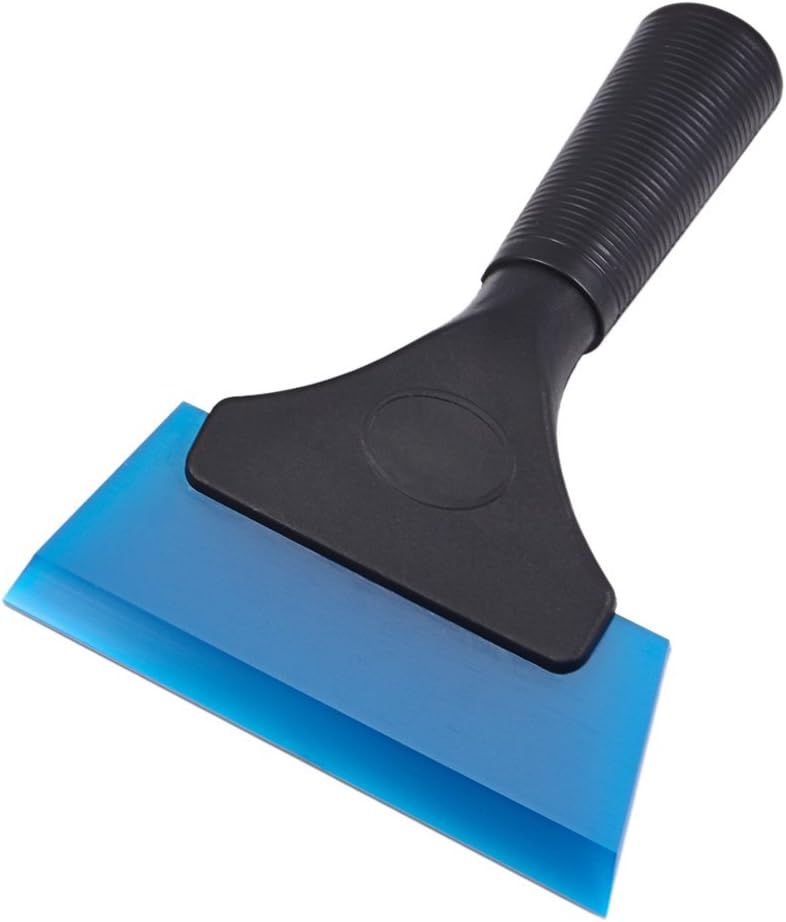 Small Squeegee 5 inch Rubber Window Tint Windshield Scraper for Car,Glass, Mirror, Shower, Door,Bathroom Cleaning(Blue)