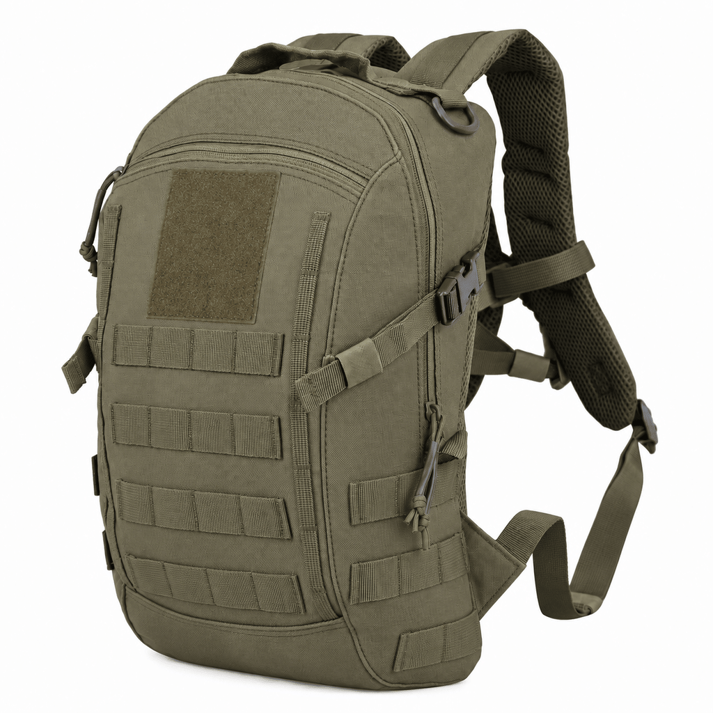 Small Tactical Hiking Backpack, 12L MOLLE Bookbag Daypack for Travel,MOLLE webbing expands carry options;compact,lightweight design fits hiking,school,camping,travel and daily use