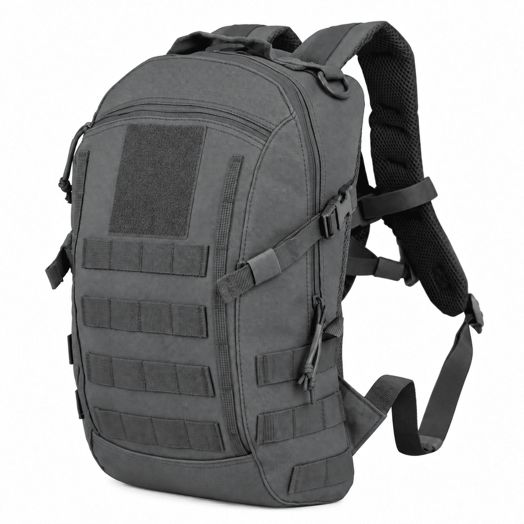 Small Tactical Hiking Backpack, 12L MOLLE Bookbag Daypack for Travel,MOLLE webbing expands carry options;compact,lightweight design fits hiking,school,camping,travel and daily use