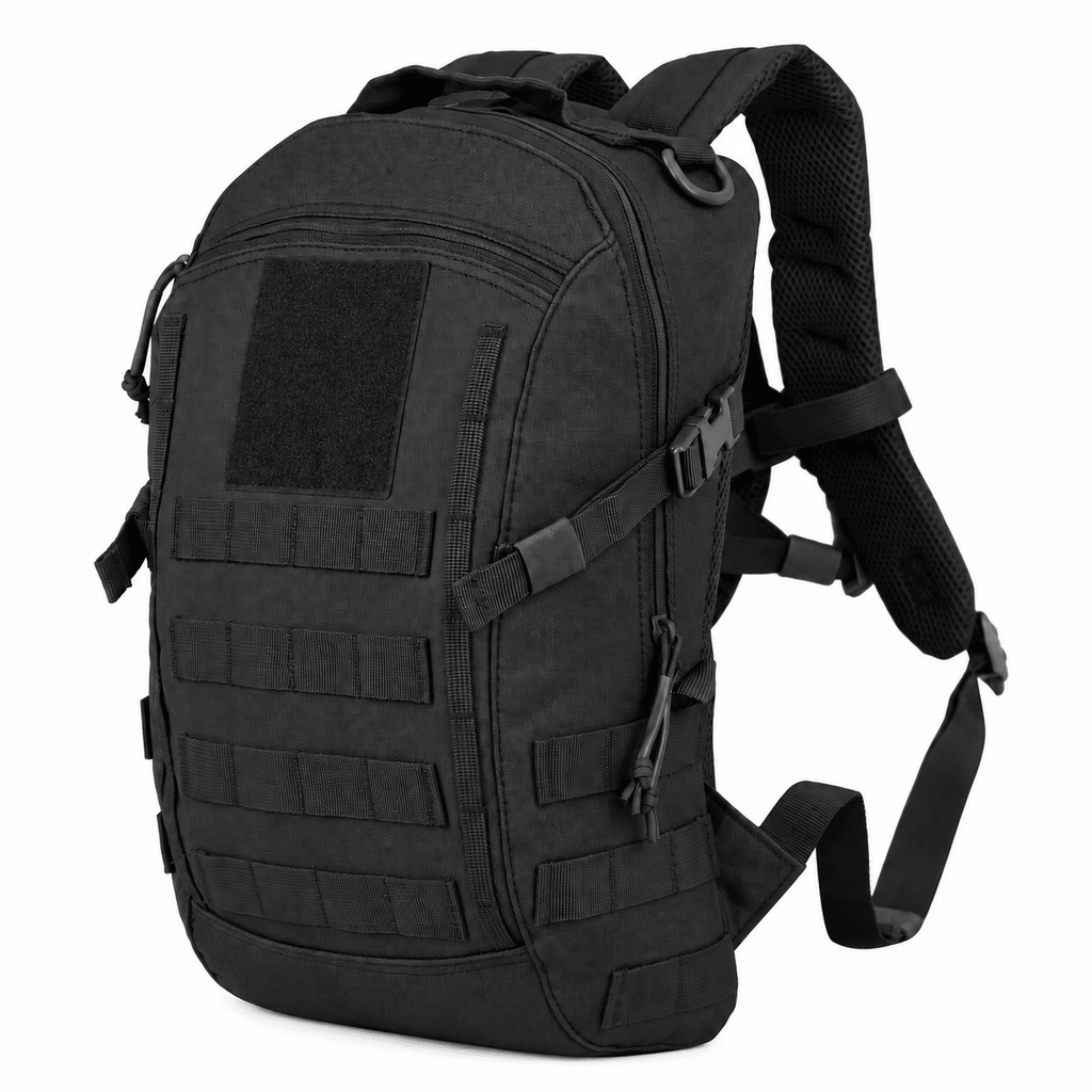 Small Tactical Hiking Backpack, 12L MOLLE Bookbag Daypack for Travel,MOLLE webbing expands carry options;compact,lightweight design fits hiking,school,camping,travel and daily use