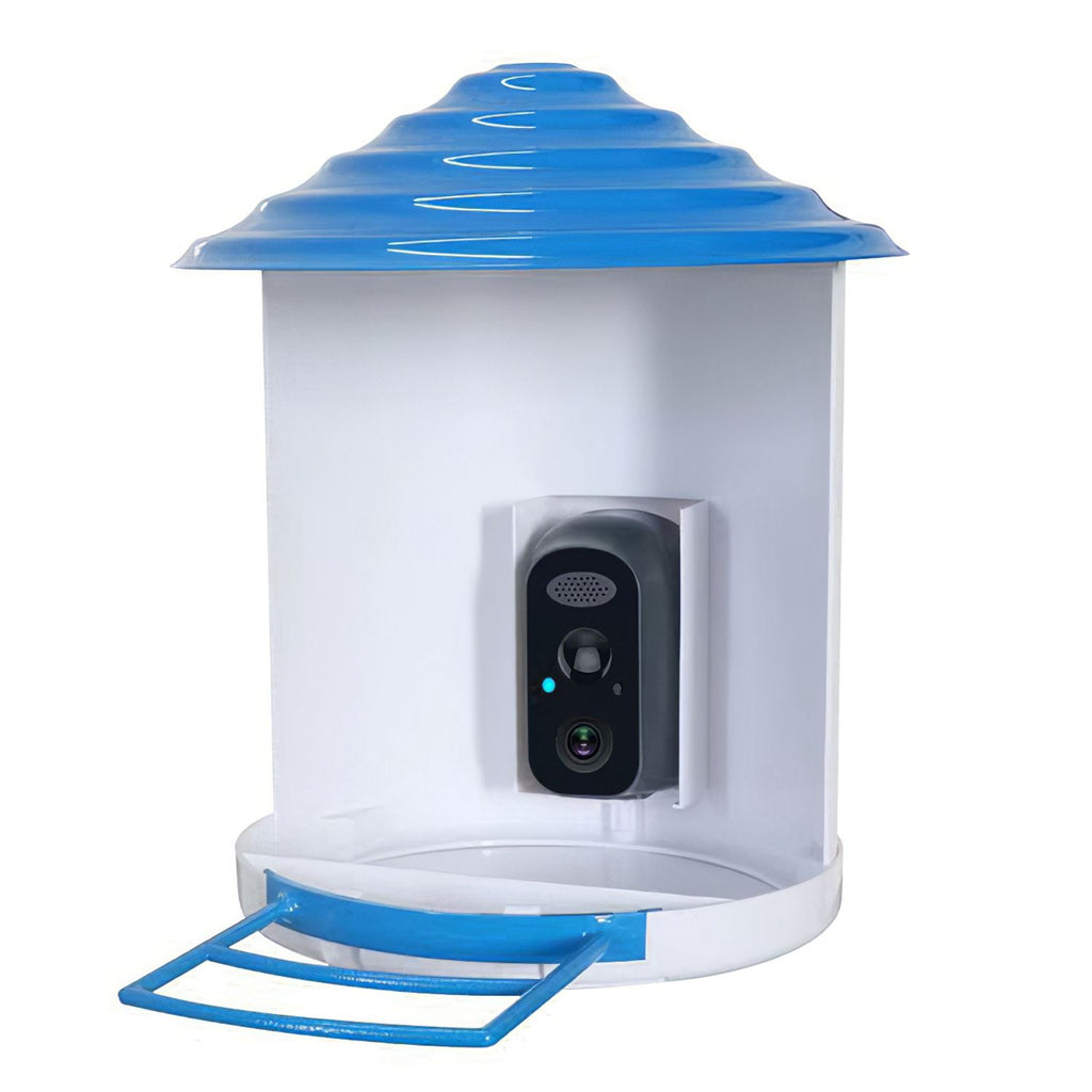 Smart Bird Feeder with Solar Powered Camera 1080P HD AI Identify PIR Motion Auto Capture Video Cloud Card Storage WiFi Connection App Control IP65 Watter