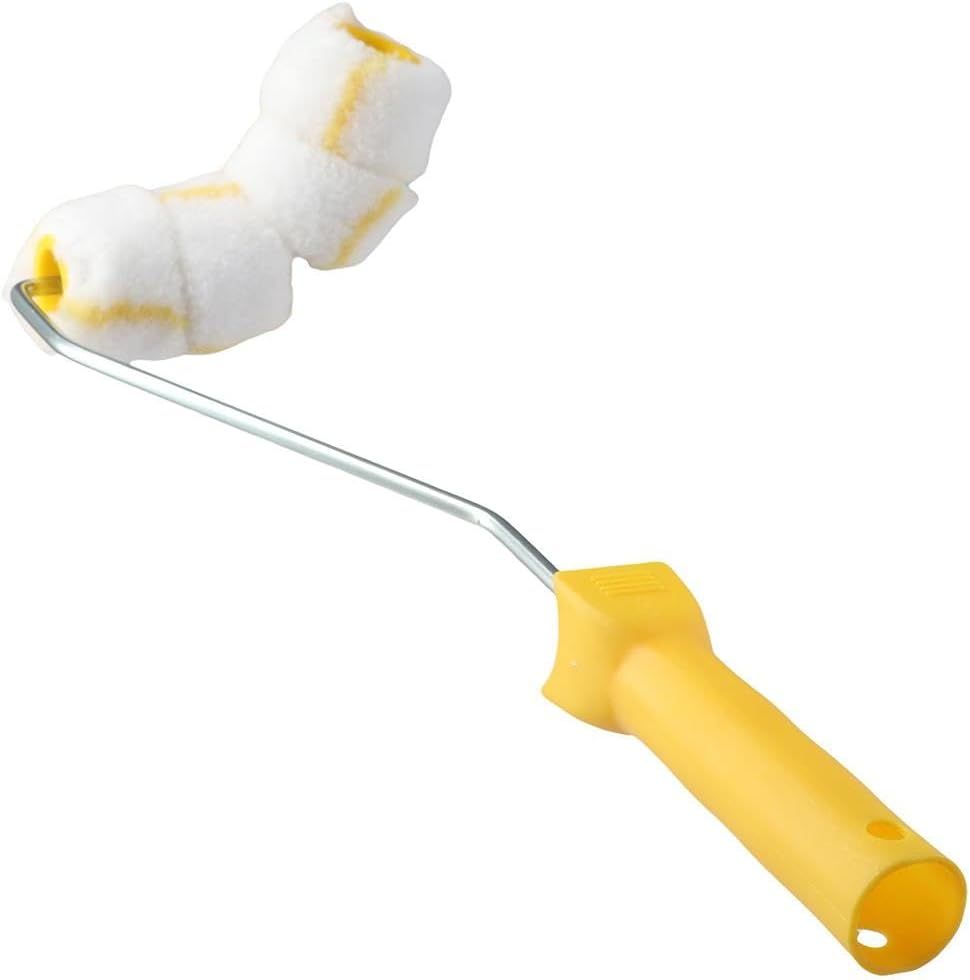 Smart Paint Roller 4 Wheels Pipe Paint Roller with Frame, Pipe Painter Refill, Smart Roller for Painting Pipes, Tubepoles, Steel bar, and Curved Surfaces