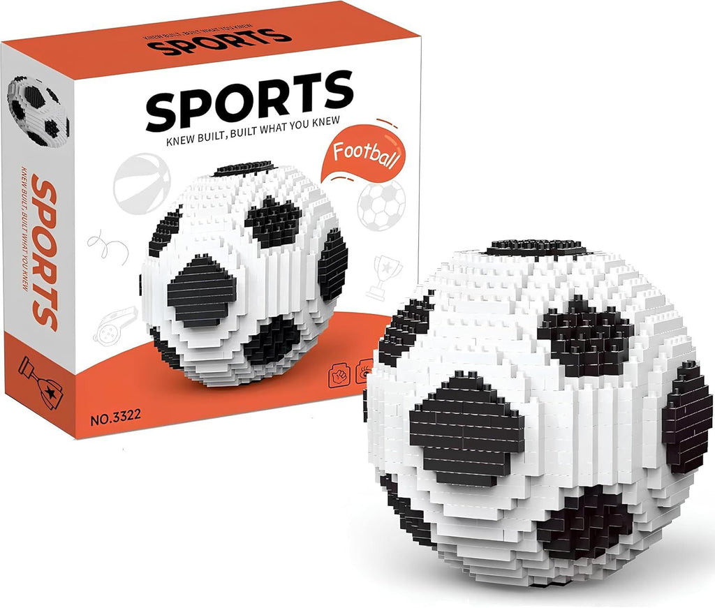 Soccer Building Blocks 850pcs - STEM Educational Toy for Kids , White & Black Football Bricks for Creative Play