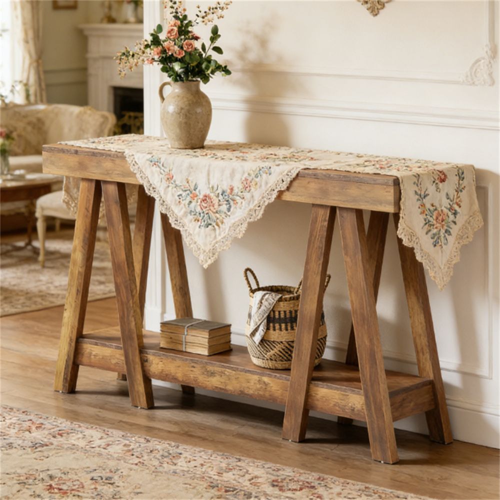 Sofa side table, entrance table, two-level storage, corridor table, entrance table