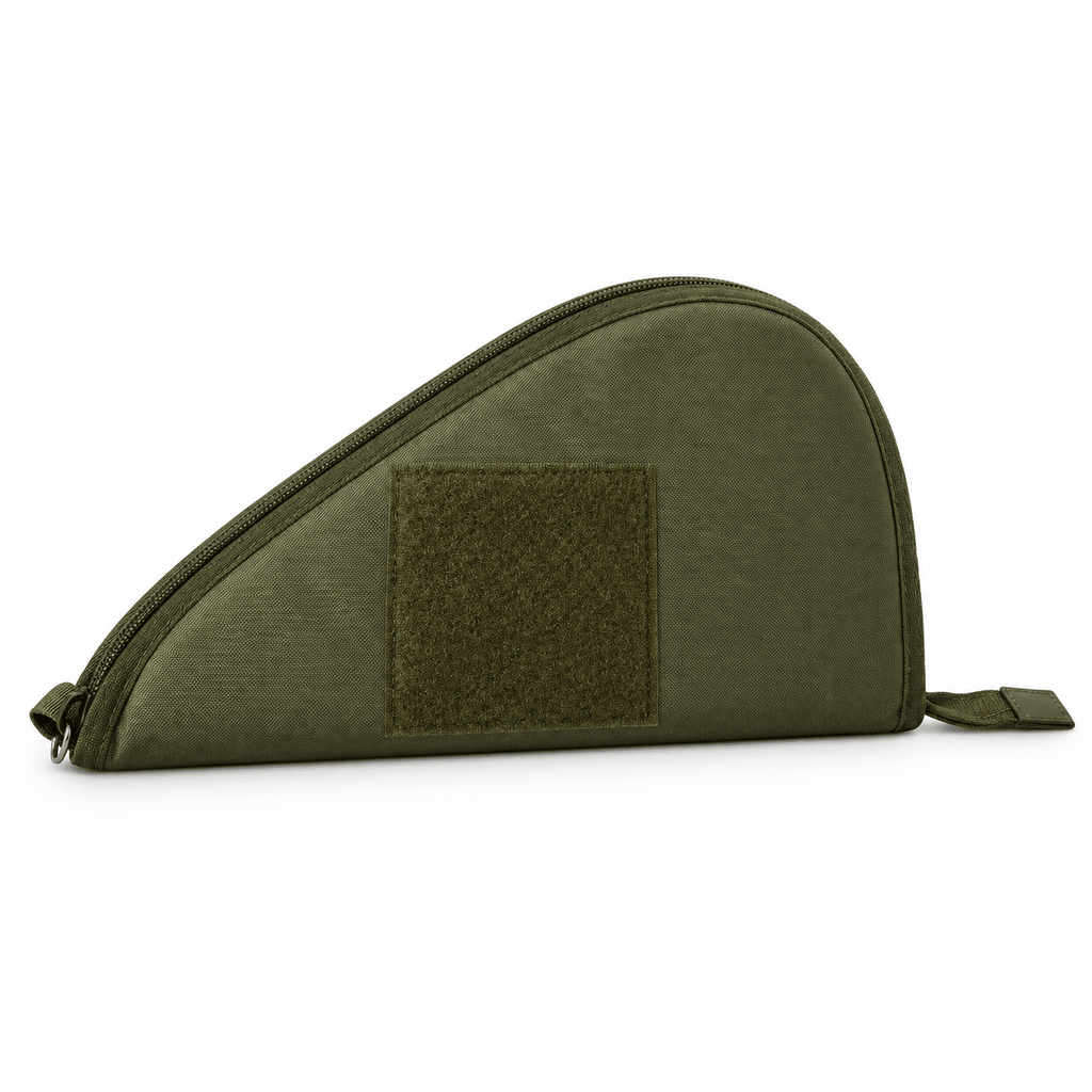 Soft Pistol Case with Zipper Closure, Padded Handgun Storage Bag with Loop Panel for Range, Travel and Home Storage