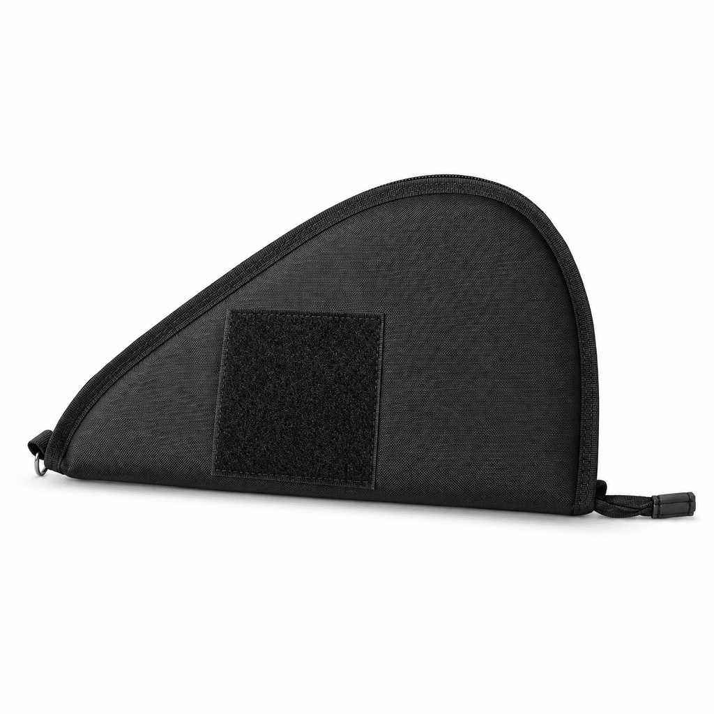 Soft Pistol Case with Zipper Closure, Padded Handgun Storage Bag with Loop Panel for Range, Travel and Home Storage