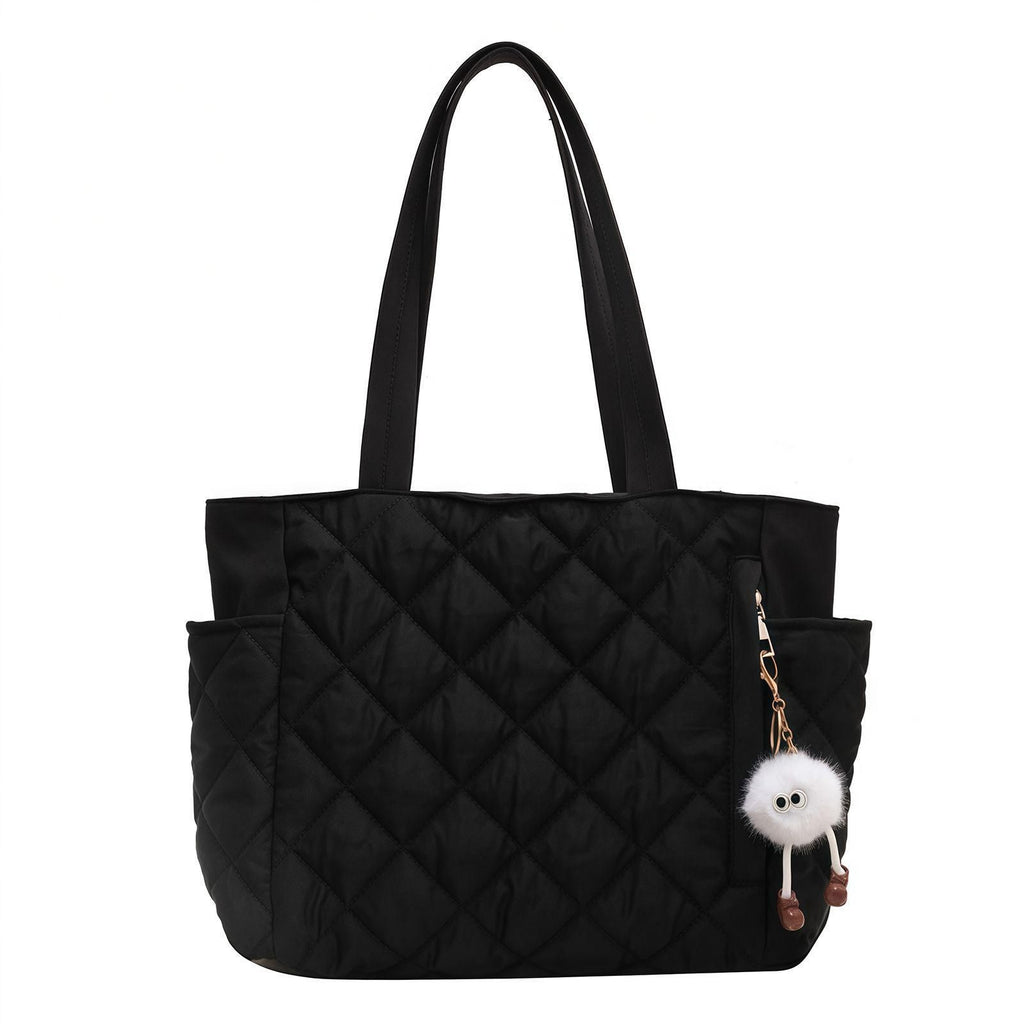 Soft Puff Tote Bag, Multi Layer Waterproof Fabric, Single Shoulder Bag for Students' Class Commuting