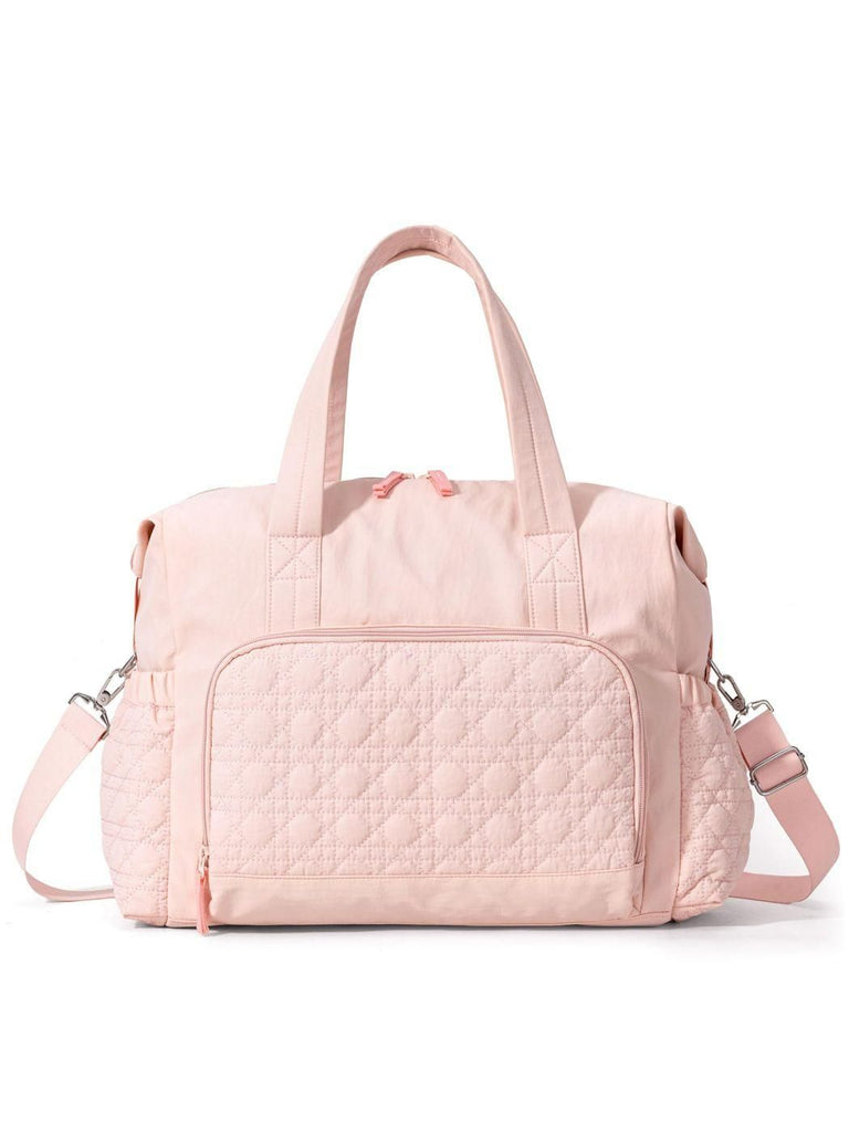 Soft Quilted Large Capacity Mommy Bag, Multi-compartment Handheld Maternity Bag, Crossbody Travel Baby Organizer Bag
