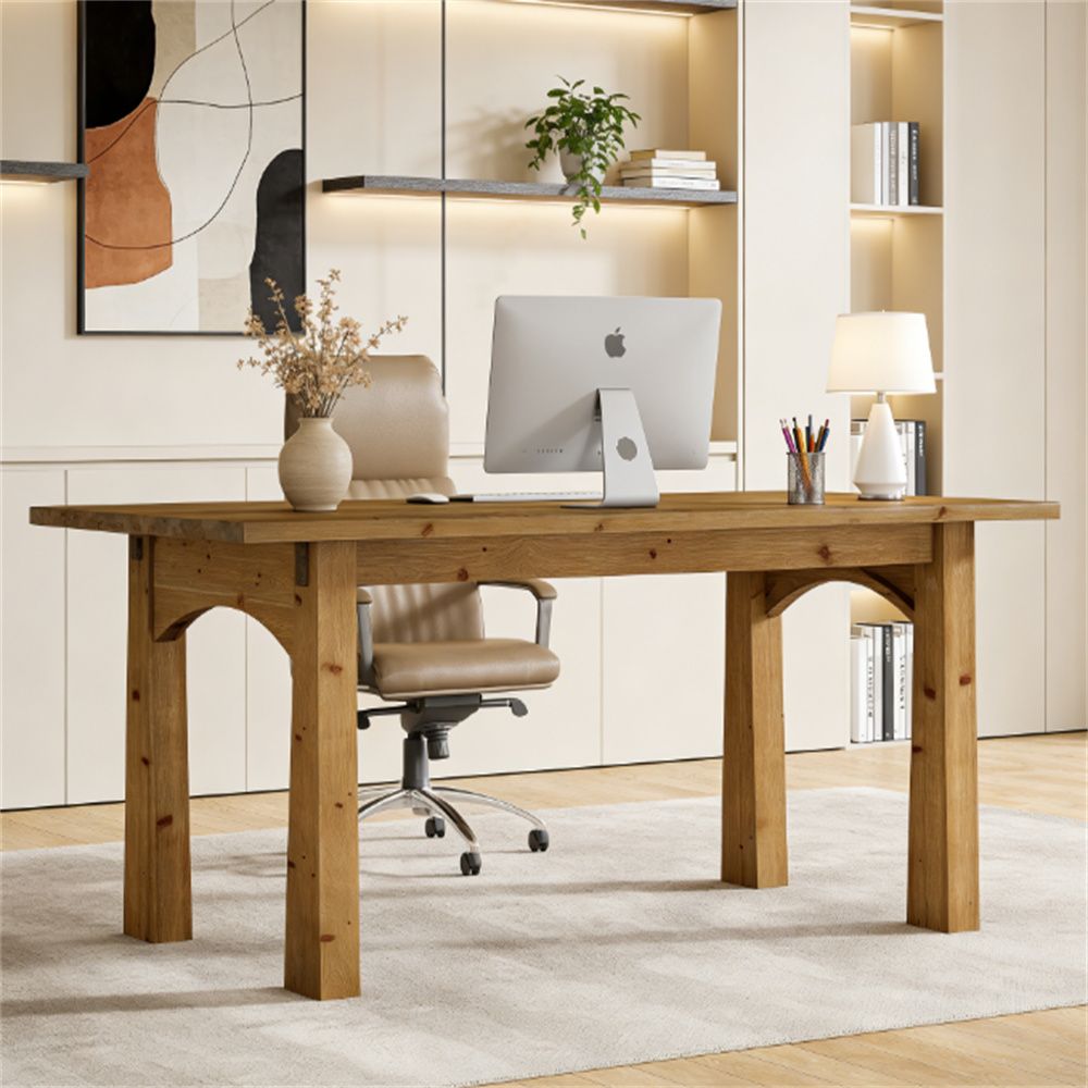 Solid wood administrative desk, computer desk, study desk, and can also be used as a dining table