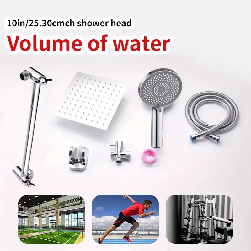 Spa-Inspired Shower Upgrade - Choose 8" or 10" Square Head + Massage Handheld Spray
