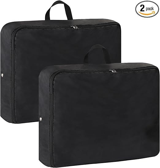 Space Saver Bags, Reusable Comforter Storage Bag, Compression Packaging Cube for Down Jacket, Bed Sheet, Clothes, Bedding, Pillows, Comforters, Blankets, 2 Pack, L