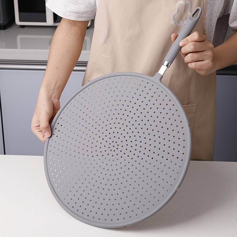 Splash Guard for Frying Pan - Silicone Grease Splatter Screen for Frying Pan Stove Top, Heat Resistant Multi-Use Frying Pan Splash Guard to Stop Hot Oil Splatter