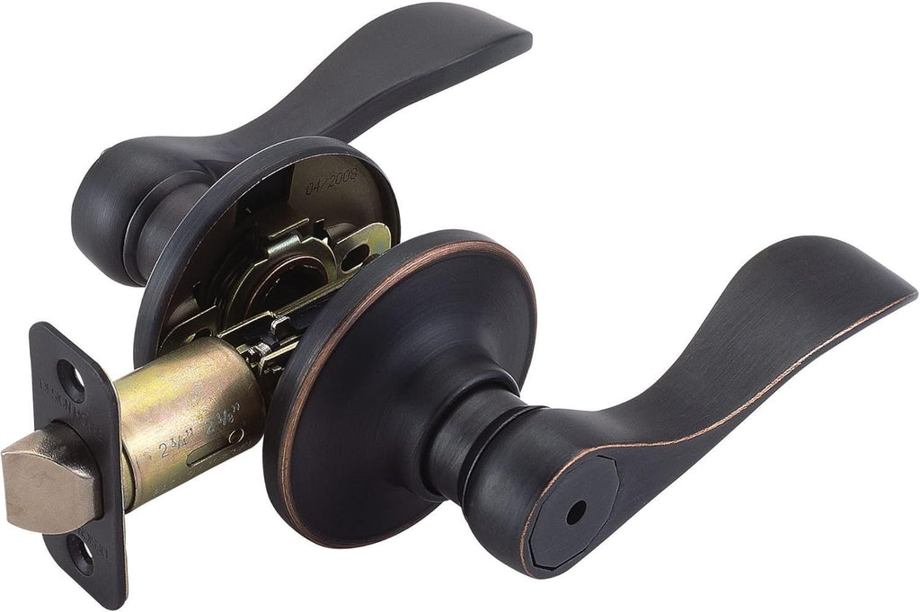 Springdale Privacy Bed and Bath Door Lever Oil Rubbed Bronze