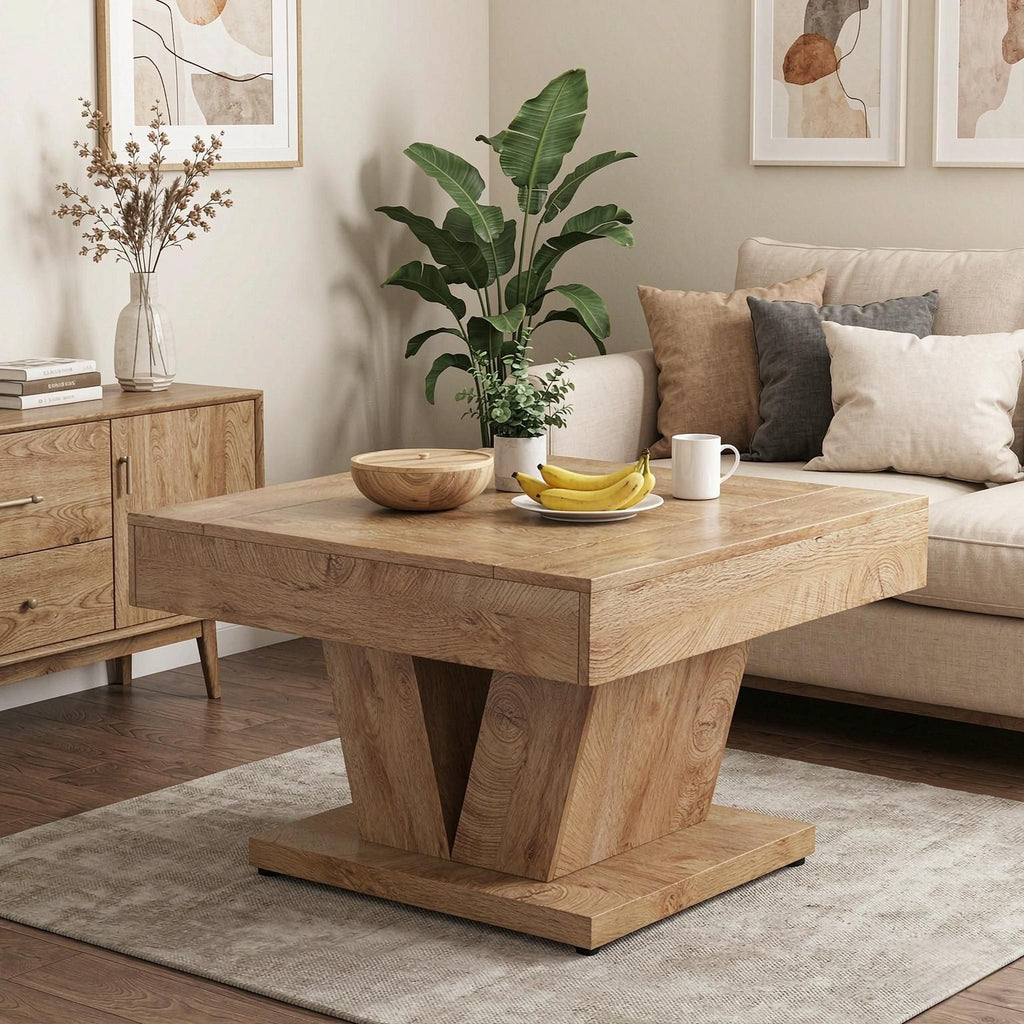 Square Coffee Table 31.5 Inch Center Living Room Table Modern Simple Style Decorative Home Furniture