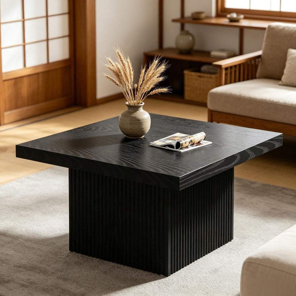 Square Coffee Table 31.5-Inch Wood Center Table Cocktail Table for Living Room Furniture Decorative Style