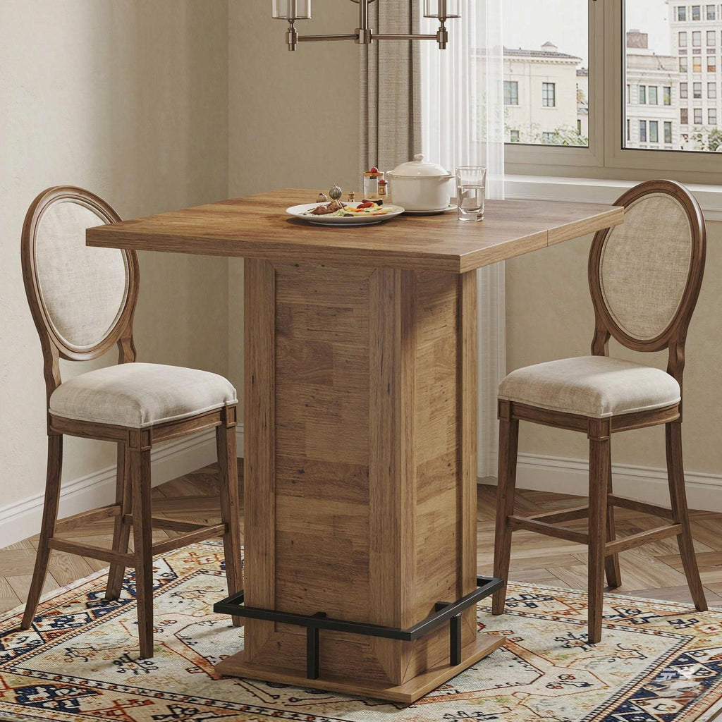 Square High Top Bar Table 39 Inch Bistro Pub Cocktail Table Kitchen Dining Table Bar Table Modern Simple Home Furniture