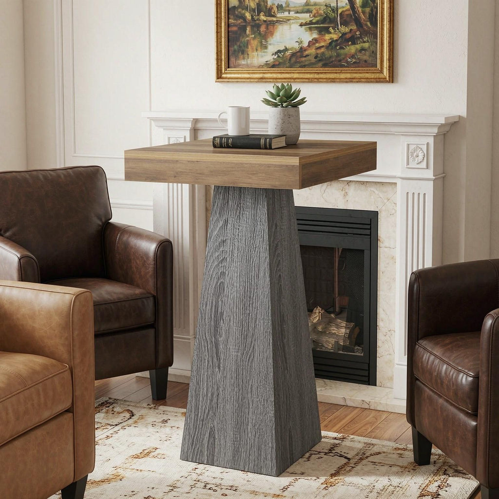 Square Pub Table Dining Room 39.96" Bar Table - Modern Home Furniture Design for Kitchen Living Room