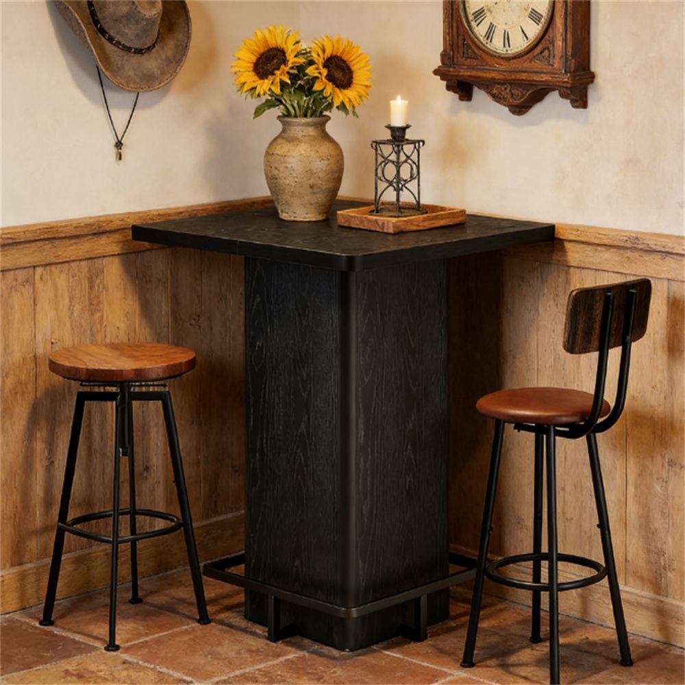 Square table, bar table, small bar table, dining table, compact design