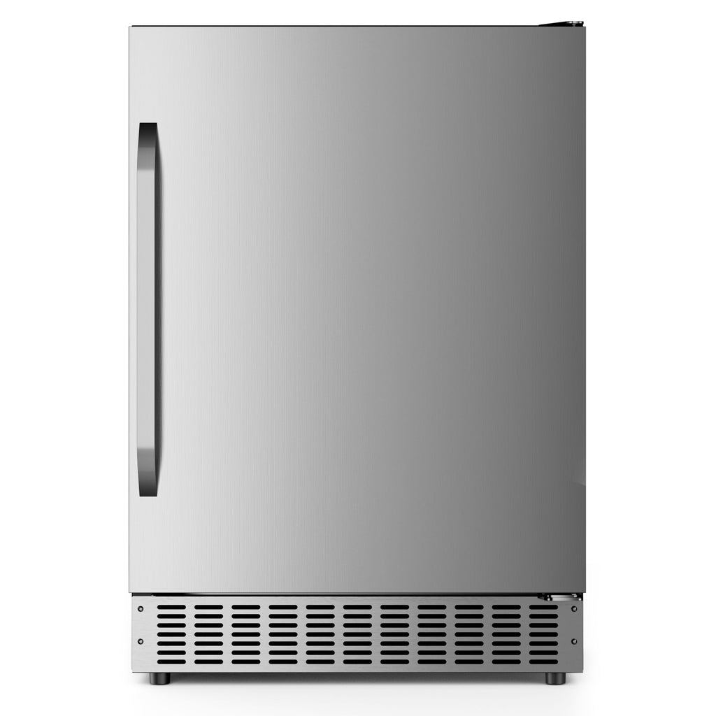 Stainless steel single-door beverage refrigerator