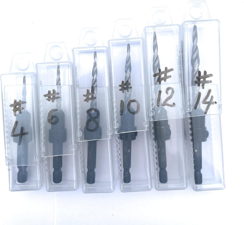 Storage Container 6 Piece Extendable Plastic Box Used as Storage Case for Countersink and Replacement Drill Bits