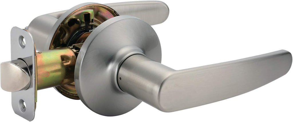 Straight Door Lever, Passage, Satin Nickel, 1-Pack