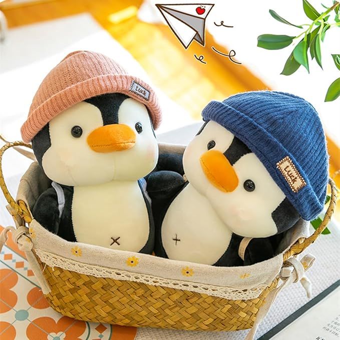 Stuffed Animals Soft Plush Cute Travel with Hat Backpack Doll for Boys Girls