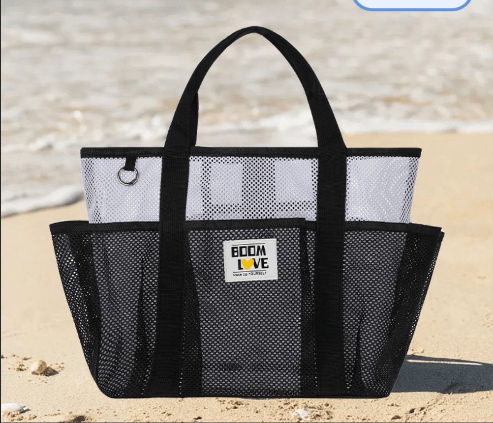 Summer Pool Beach Tote Bag Quick Dry Mesh Organizer Handbag
