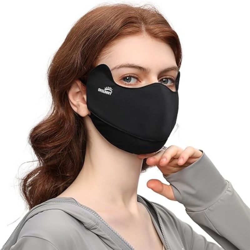 Sun Protection Face Cover UPF 50+ Anti-UV Women Summer Mask Eye Protective Breathable Face Covering