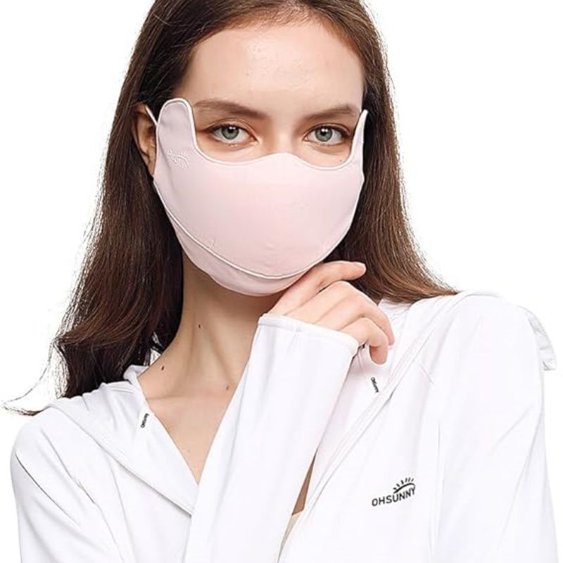 Sun Protection Face Cover UPF 50+ Anti-UV Women Summer Mask Eye Protective Breathable Face Covering