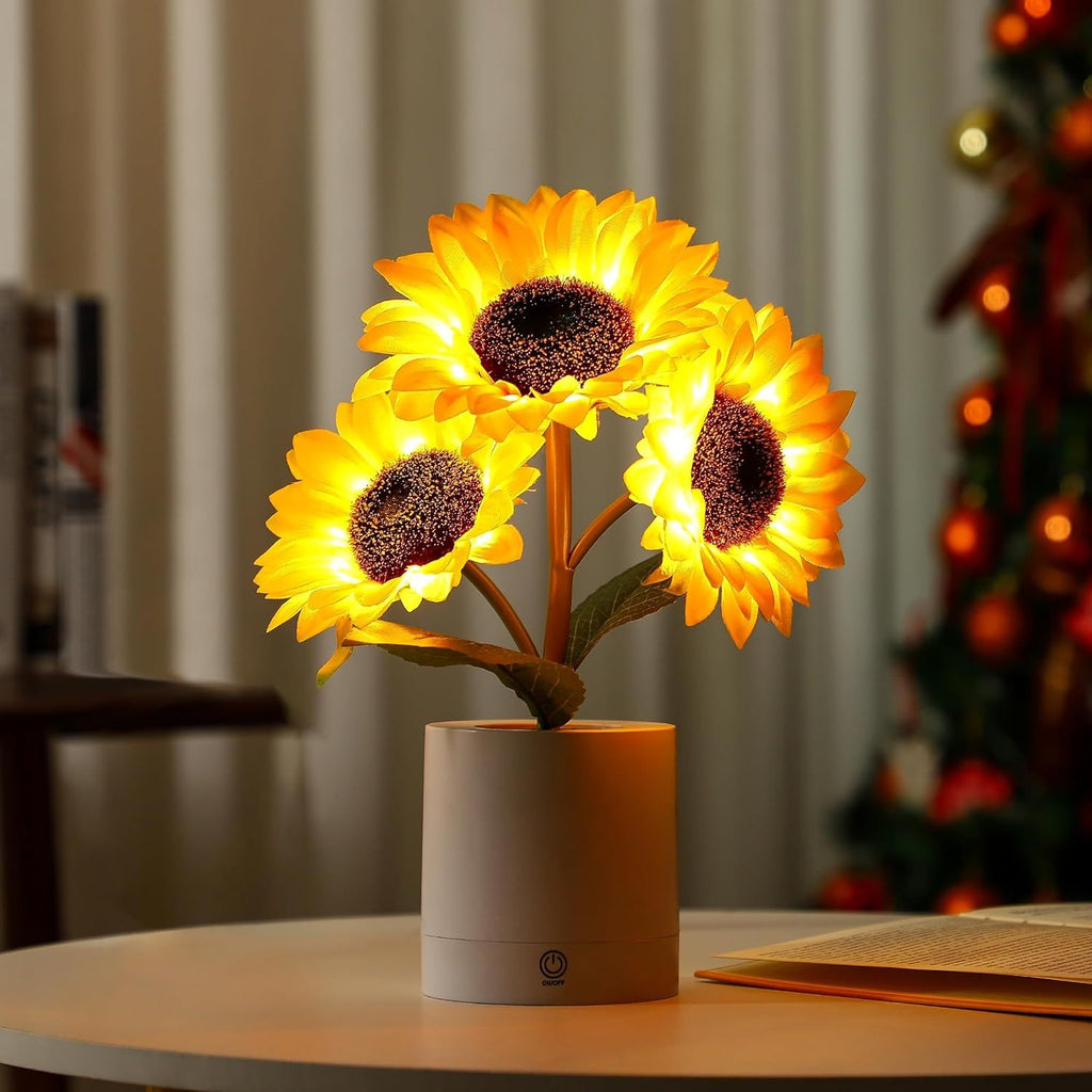 Sunflower Flower Lamp Gifts for Birthday Valentines Mothers Day Gifts for Women Mom Grandma Girlfriend Friend Wife Anniversary Birthday, Bedroom Bar Coffee Shop Sunflower Light Lamp Decor