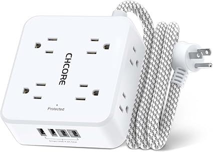 Surge Protector Power Strip Braided Extension Cord