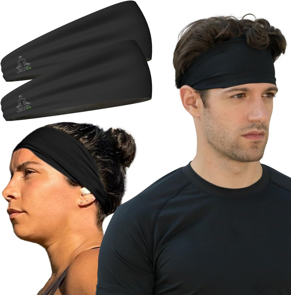 Sweat Band Workout Headbands for Women and Men - Sweatbands for Men - Moisture Wicking Sports Sweat Bands Headbands for Women, Running,Cycling,Yoga,Football Headband