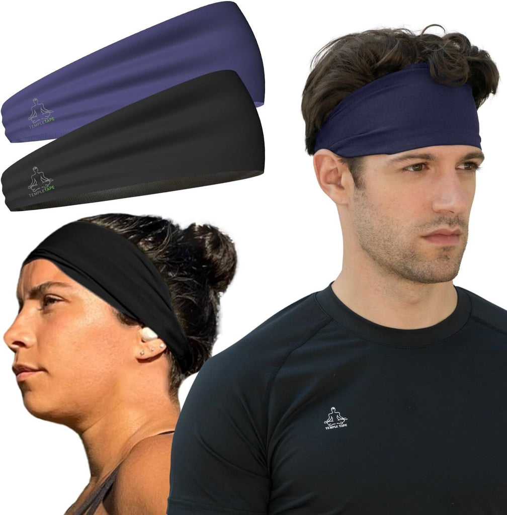 Sweat Band Workout Headbands for Women and Men - Sweatbands for Men - Moisture Wicking Sports Sweat Bands Headbands for Women, Running,Cycling,Yoga,Football Headband