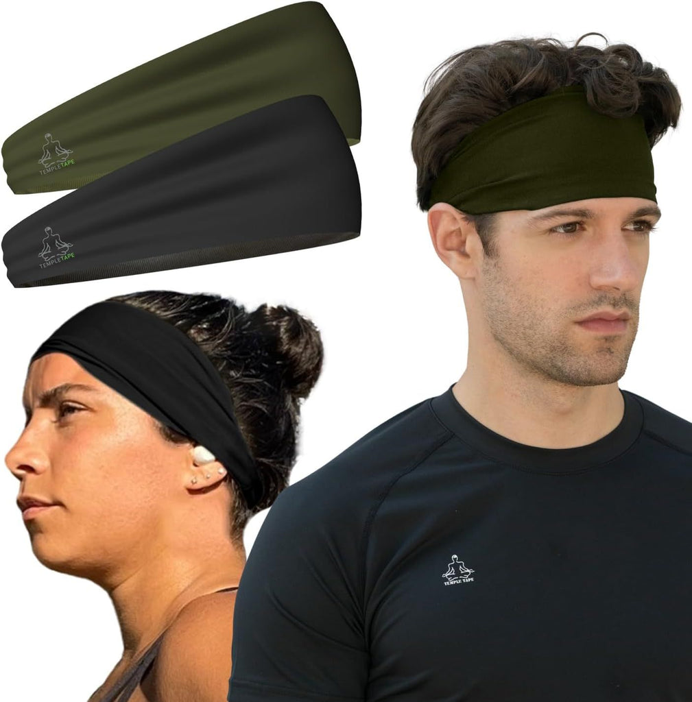 Sweat Band Workout Headbands for Women and Men - Sweatbands for Men - Moisture Wicking Sports Sweat Bands Headbands for Women, Running,Cycling,Yoga,Football Headband