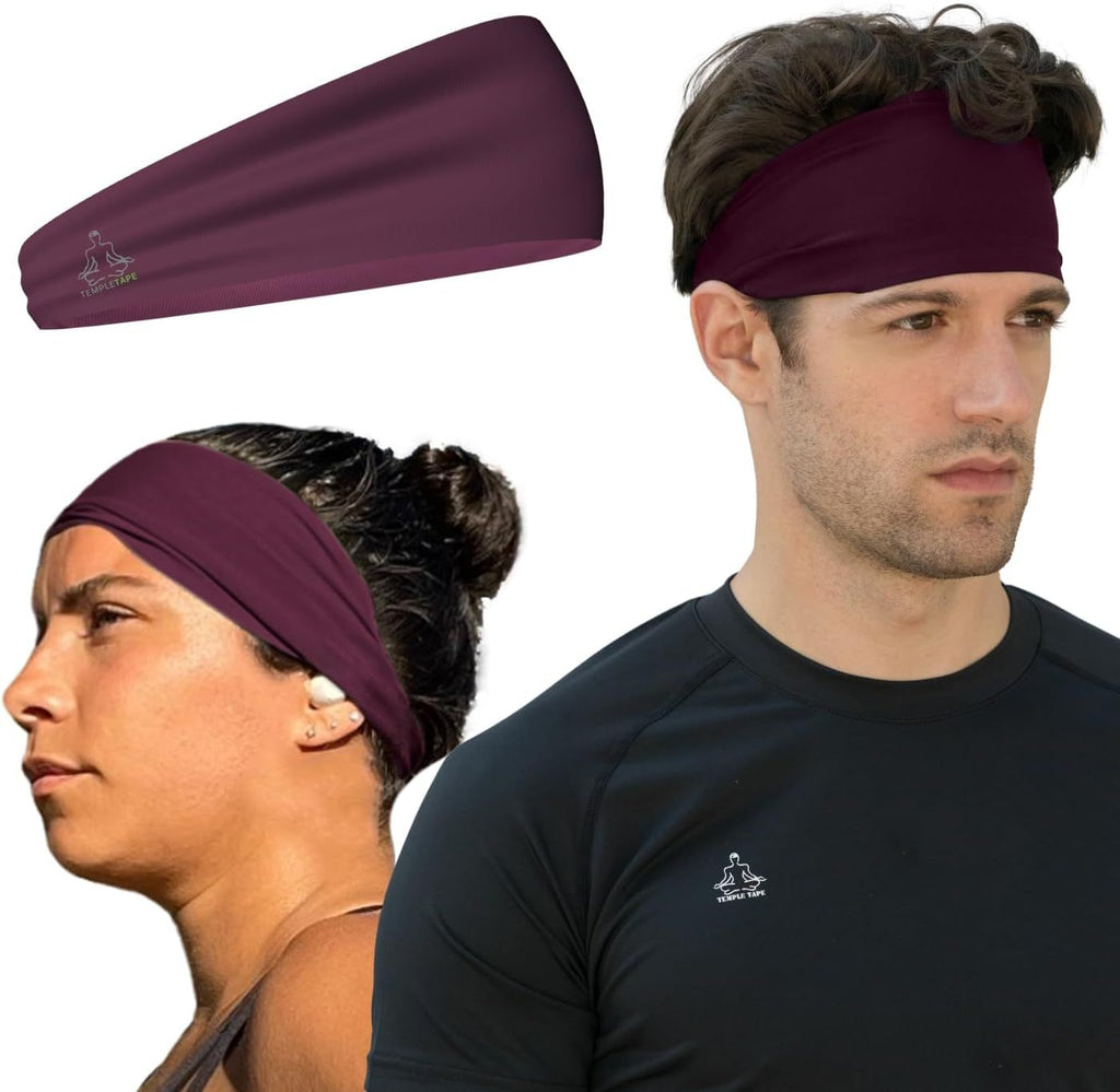 Sweat Band Workout Headbands for Women and Men - Sweatbands for Men - Moisture Wicking Sports Sweat Bands Headbands for Women, Running,Cycling,Yoga,Football Headband