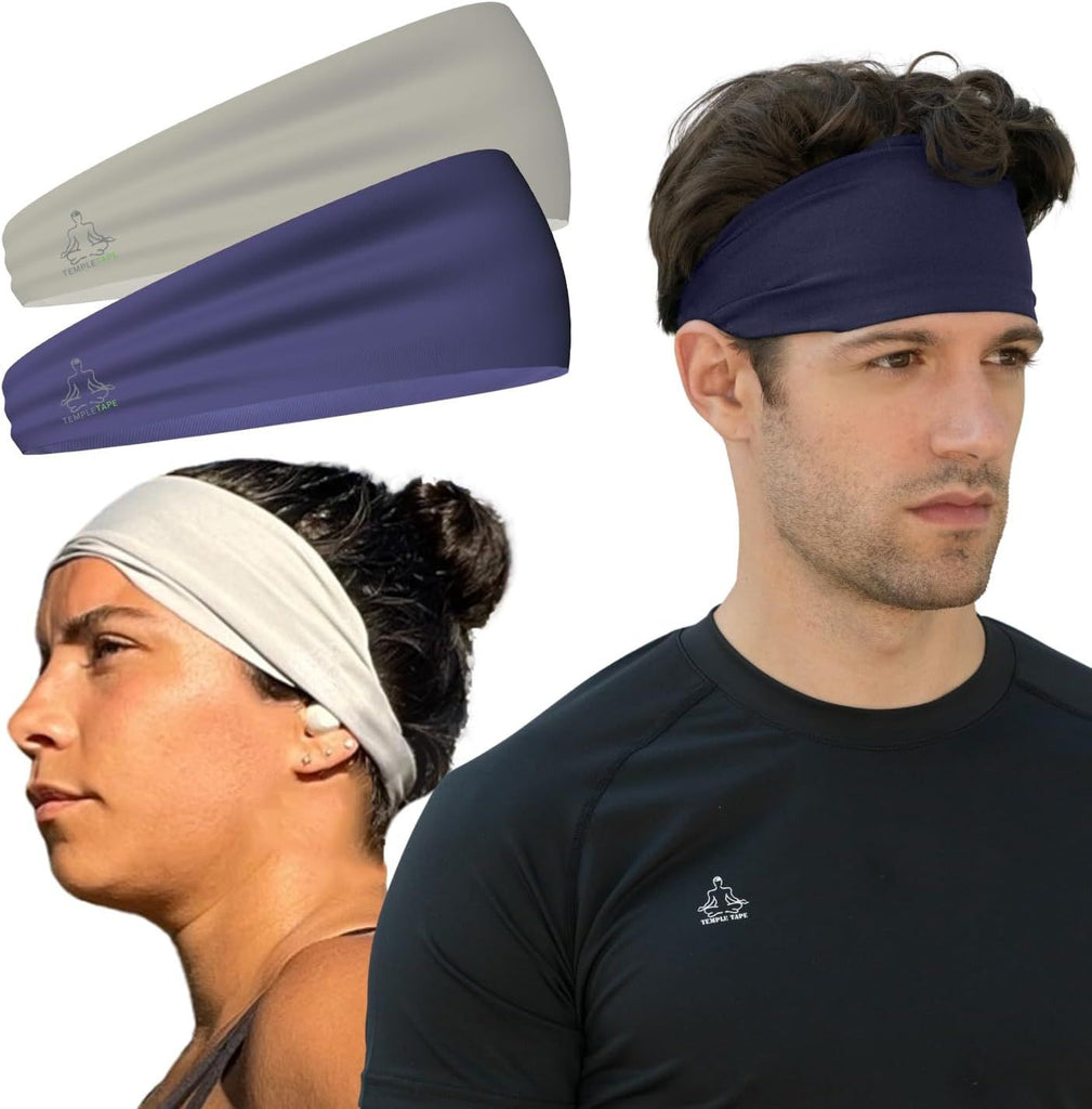 Sweat Band Workout Headbands for Women and Men - Sweatbands for Men - Moisture Wicking Sports Sweat Bands Headbands for Women, Running,Cycling,Yoga,Football Headband
