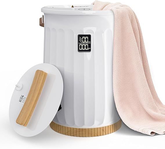 Sweetcrispy Towel Warmer for Bathroom, 20L Towel Heater with 4 Time Settings & Auto-Off, Fast Heating Blanket Warmer for Home, Safety Child Lock and Temp-Alert Design for Towels, Bathrobes, Blankets