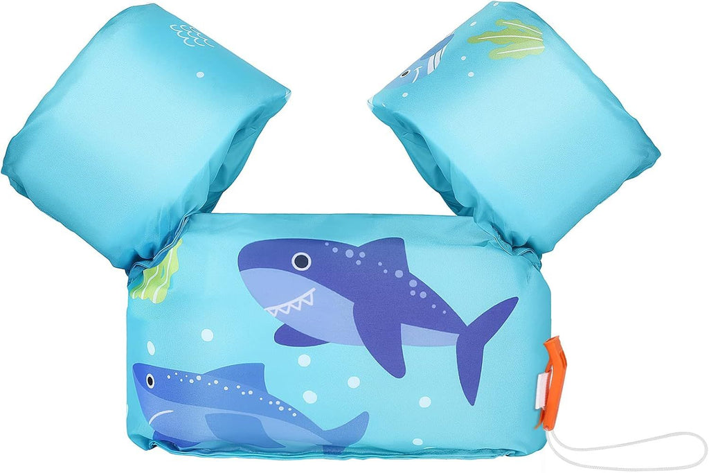 Swim Arm Band for Kids 20-30-40-50lbs, Clearance Toddler Swim Vest Cute Cartoon Swimming Wings Pool Floats Sleeve Children Water Sports Learning Swim Training Equipment, Blue