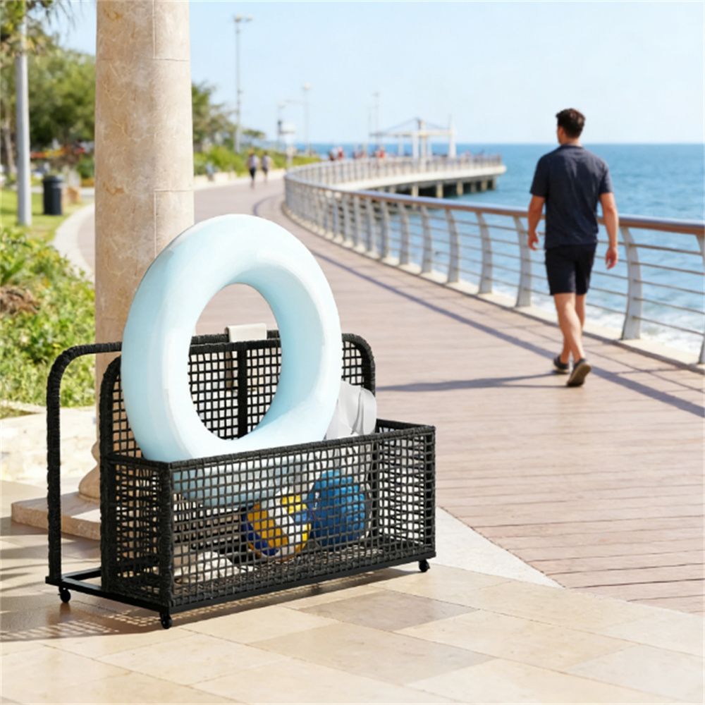 Swimming pool storage, storage basket, dark gray