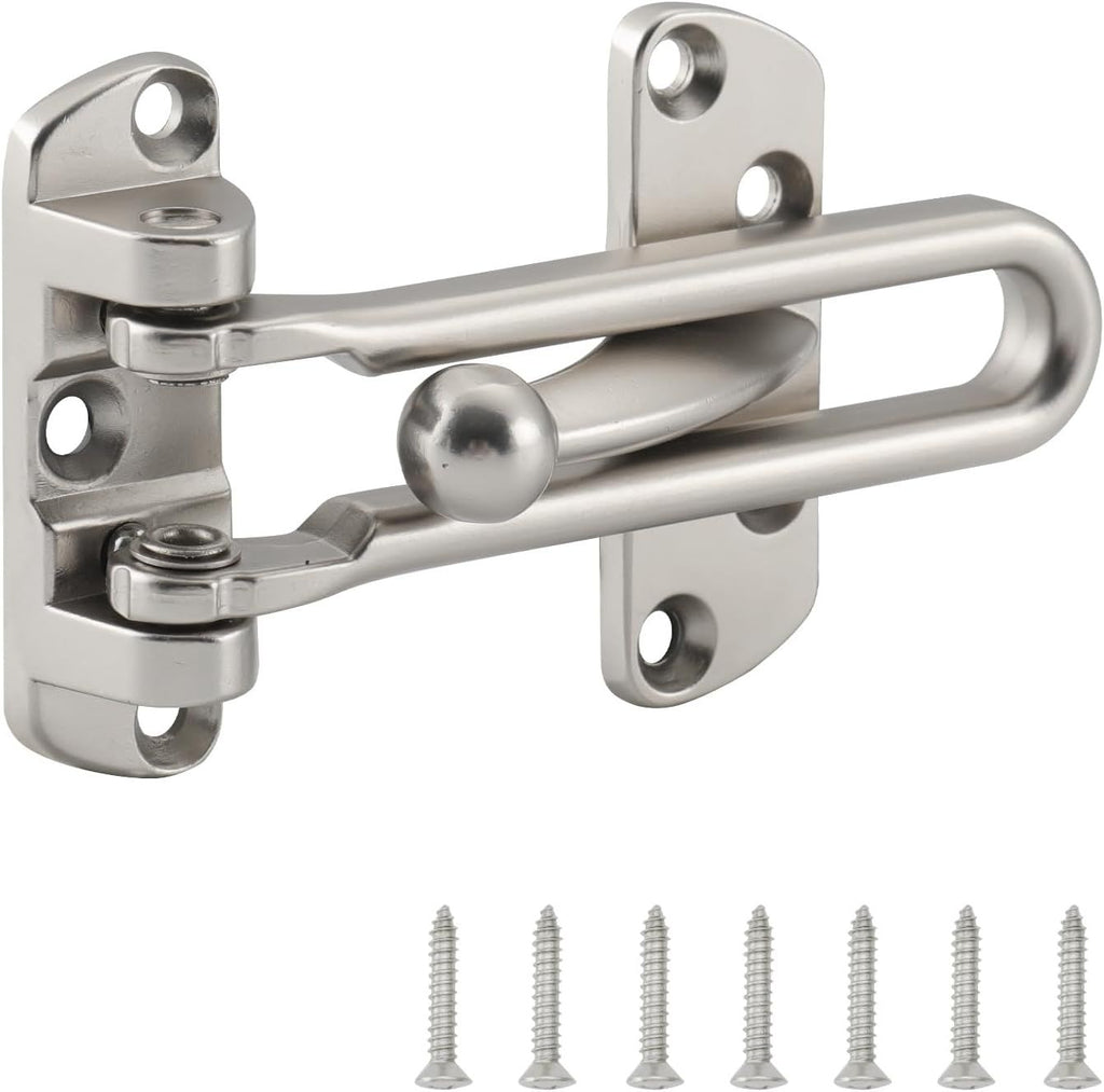 Swing Bar Door Lock Latch, Door Security Latch for Kids Safety and Home Security, Reinforcement Door Latch Guard Clasp