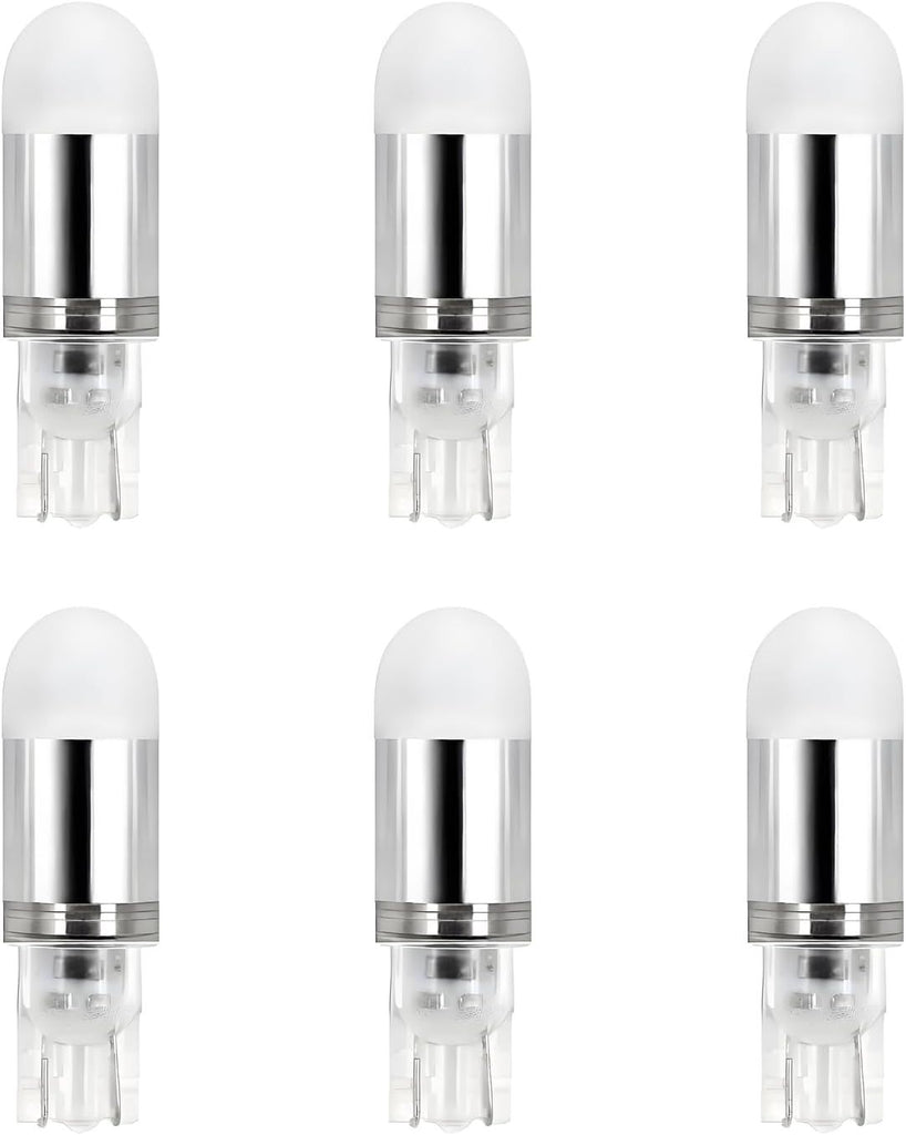 T5 T10 Wedge Base LED Light Bulbs, 12VAC/DC 1Watt Warm White 2700K-3000K for Outdoor Landscape Lighting Deck Stair Step Pathlights and RV Travel Tailer Lights 6-Pack
