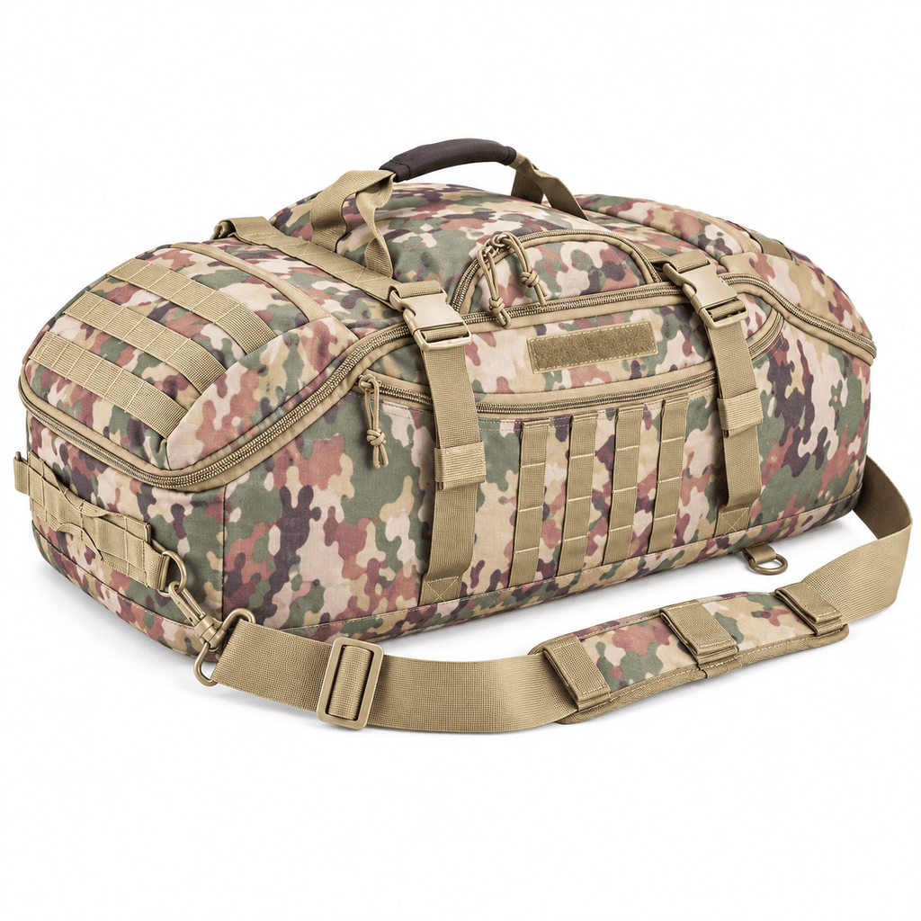 Tactical 65L Large Duffle Bag, 3-in-1 Tactical Backpack MOLLE Pack for Sports, Gym, Outdoor